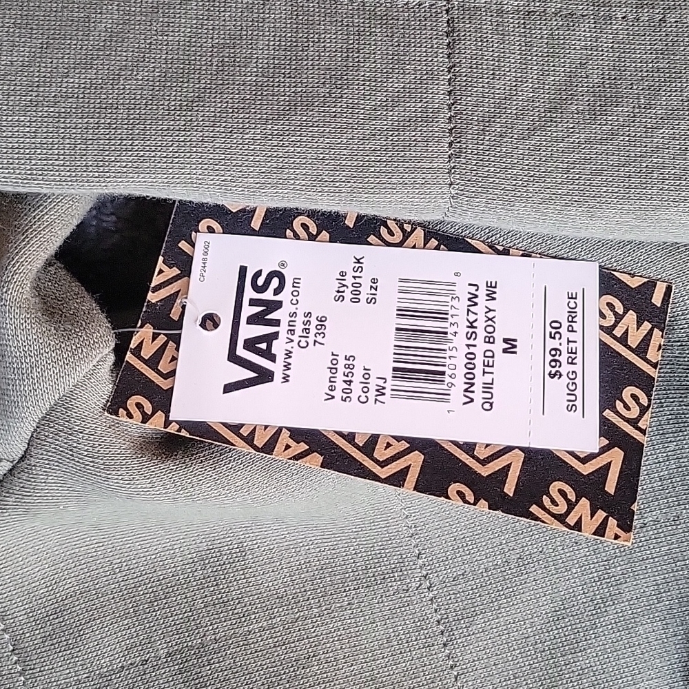 VANS Quilted Boxy West Jacket - Thyme - Picture 4 of 6